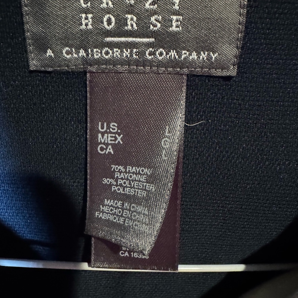 Crazy Horse Blue And Tan Bowling Shirt Size Large Preowned - Picture 4 of 4